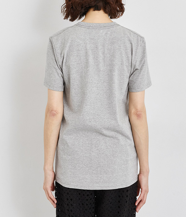 コットン天竺 プリントTシャツ　CUISINIER(B・杢グレー×ホワイト)