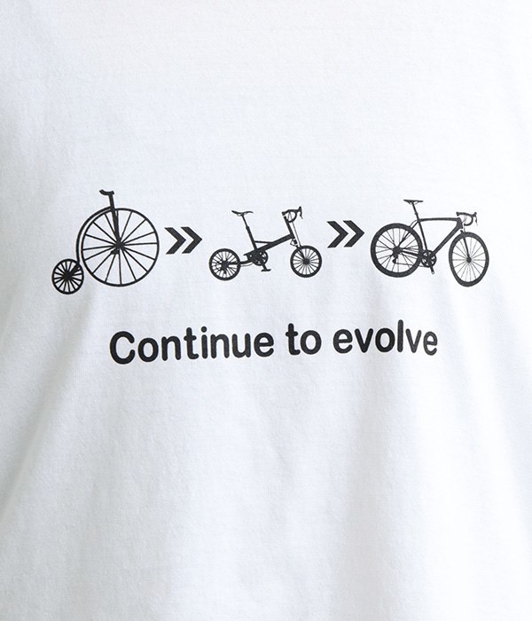 プリントT Tシャツ(自転車)(A・ホワイト)