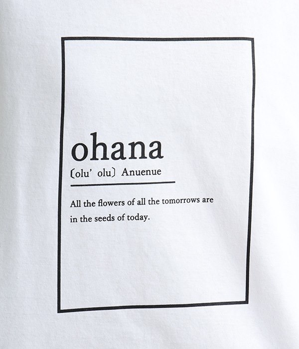 プリントT Tシャツ(ohana)(A・ホワイト)