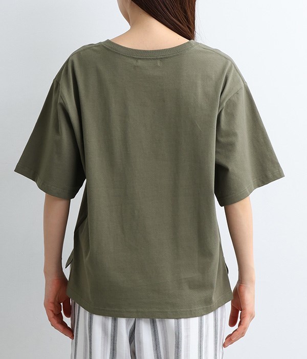 プリントT Tシャツ(ohana)(B・カーキ)