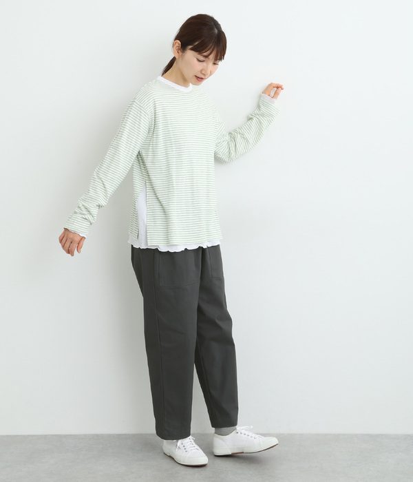 ストレッチツイル ベイカーポケットパンツ(A・グラスグリーン)