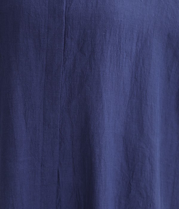 ベルギーリネン　ワイドシャツ(B・ブルー)