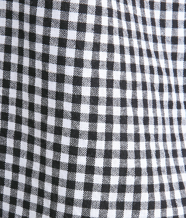コットン布帛前開き裾カーブチュニック(B・ブラック)