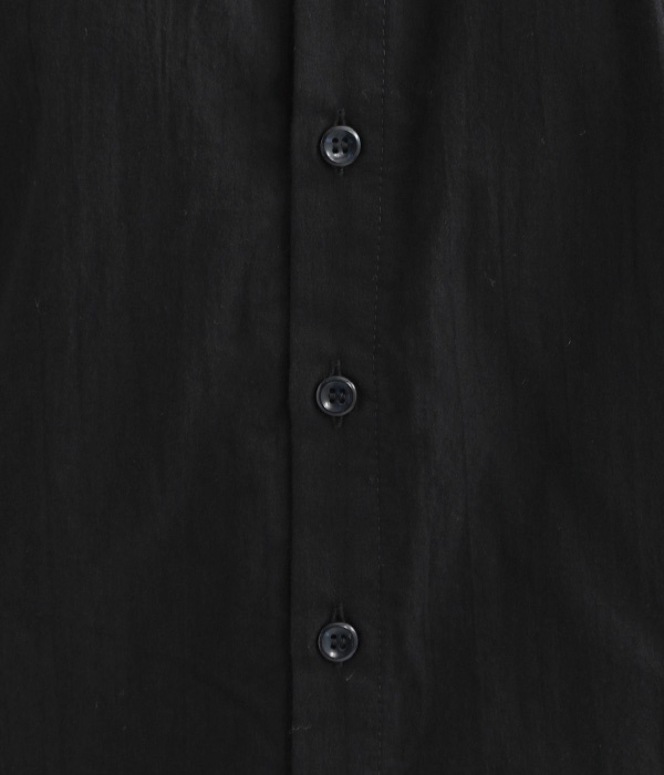 ふんわりローン ターキーフリルネックシャツ(C・ブラック)