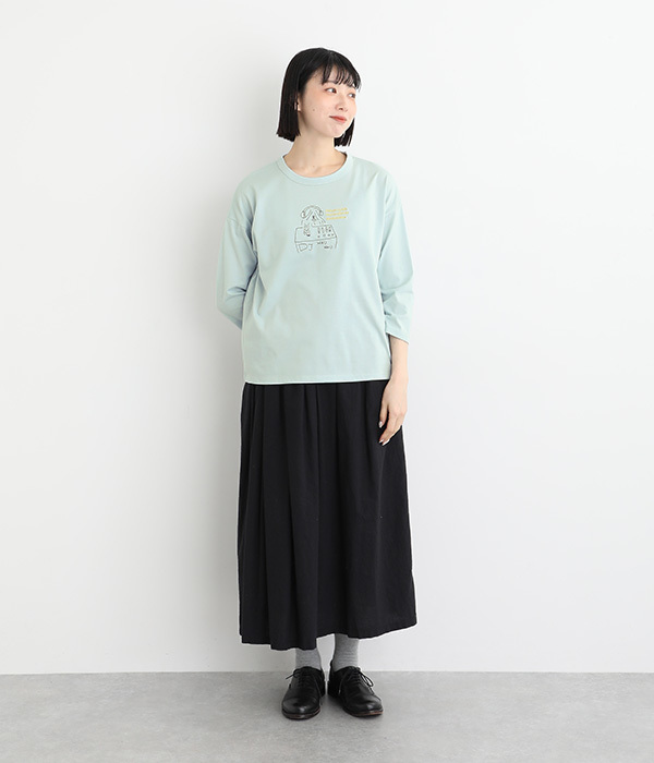 アニマルラップ刺繍カットプルオーバー(C・オフB(コック犬))