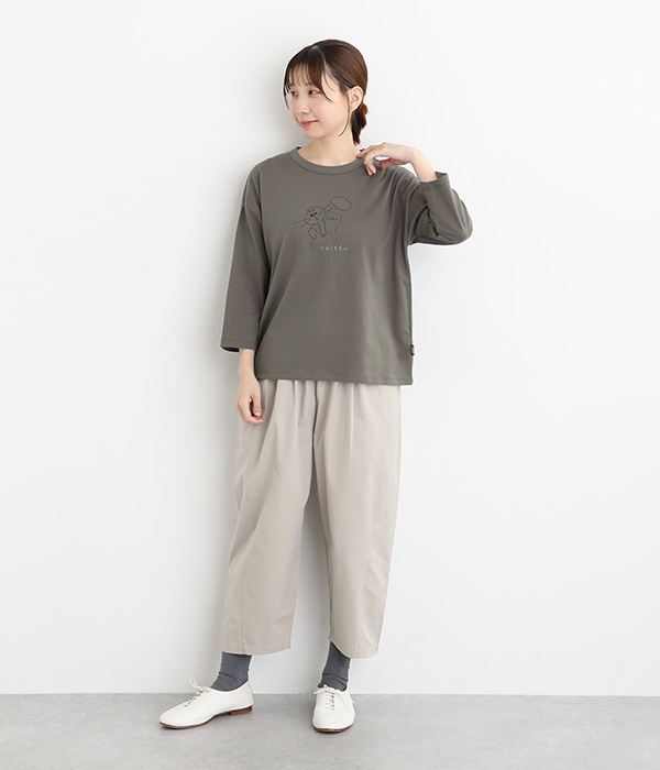 アニマルラップ刺繍カットプルオーバー(C・オフB(コック犬))