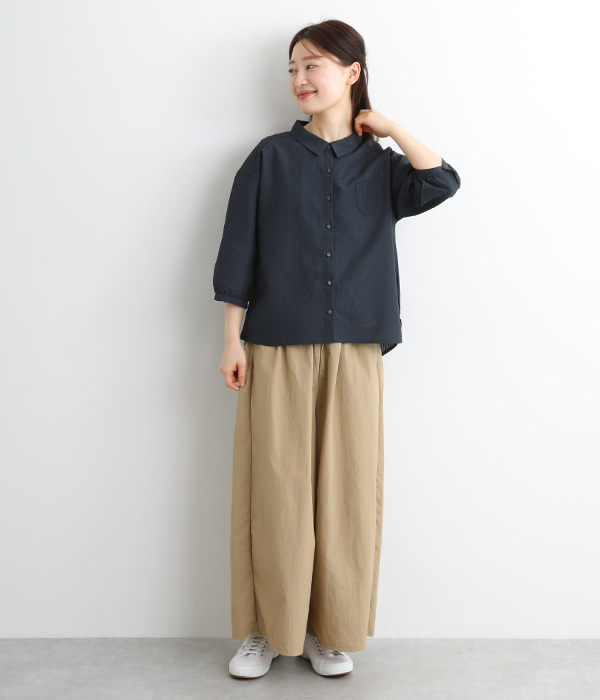 シャドーストライプシャツ(C・ネイビー)