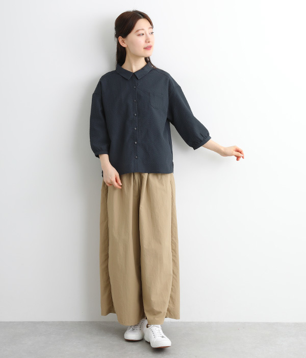 シャドーストライプシャツ(C・ネイビー)
