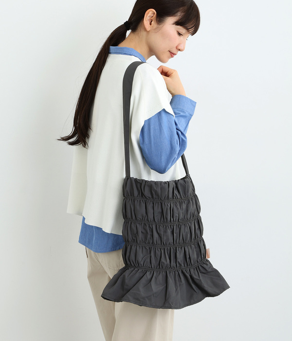 シャーリングショルダーバッグ(B・チャコール)