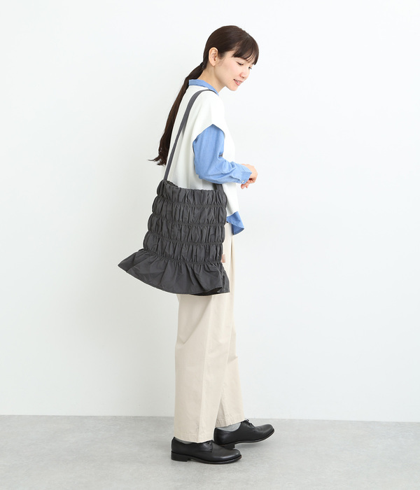 シャーリングショルダーバッグ(B・チャコール)