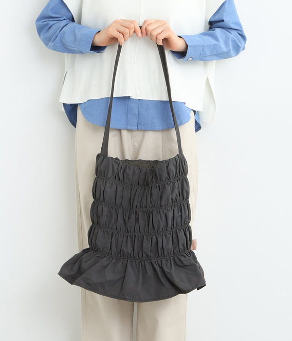 シャーリングショルダーバッグ(B・チャコール)