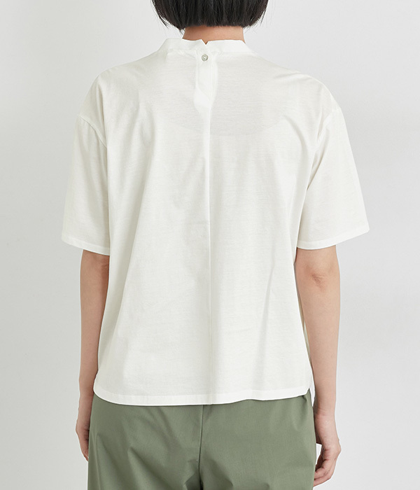 布帛タックハーフスリーブTシャツ(A・オフホワイト)