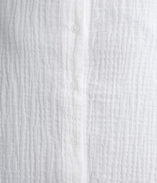オーガニックコットンダブルガーゼシャツ(A・オフホワイト)