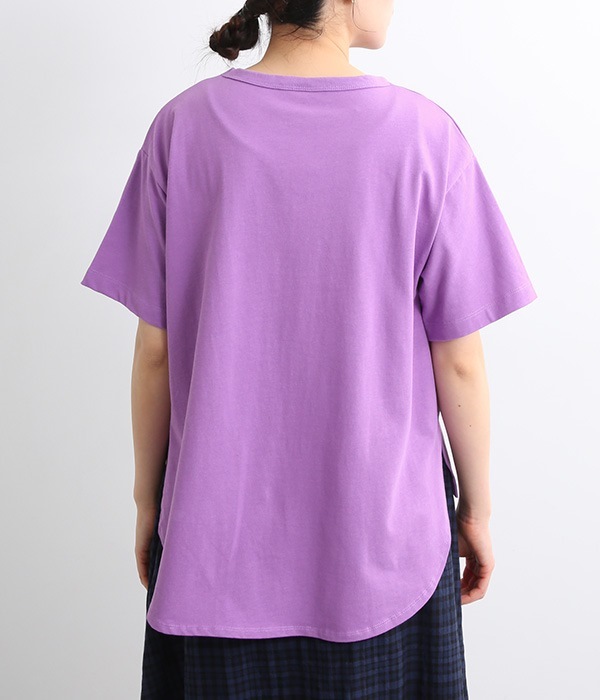 レター刺繍Tシャツ(C・パープル)