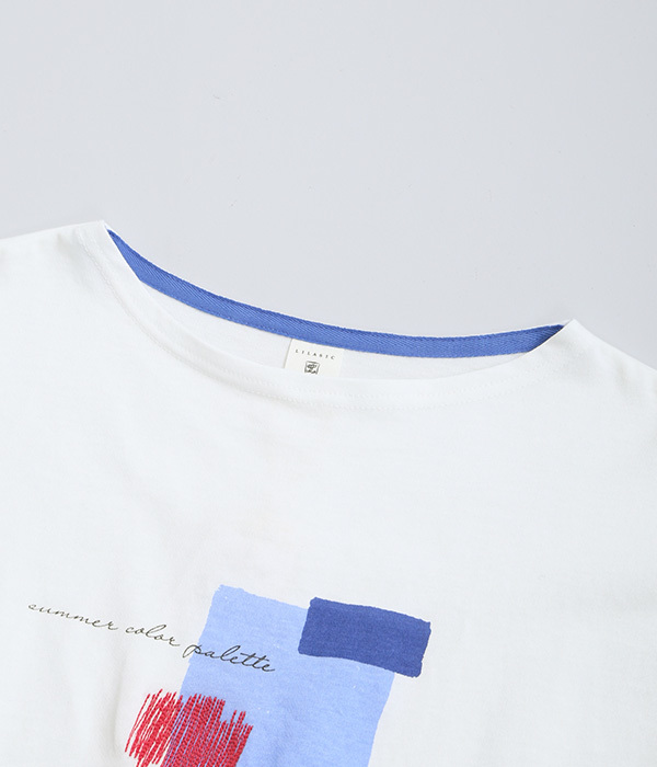 カラーパレットモチーフTシャツ(A・オフホワイト)