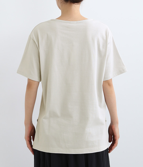 カラーパレットモチーフTシャツ(B・ライトグレー)