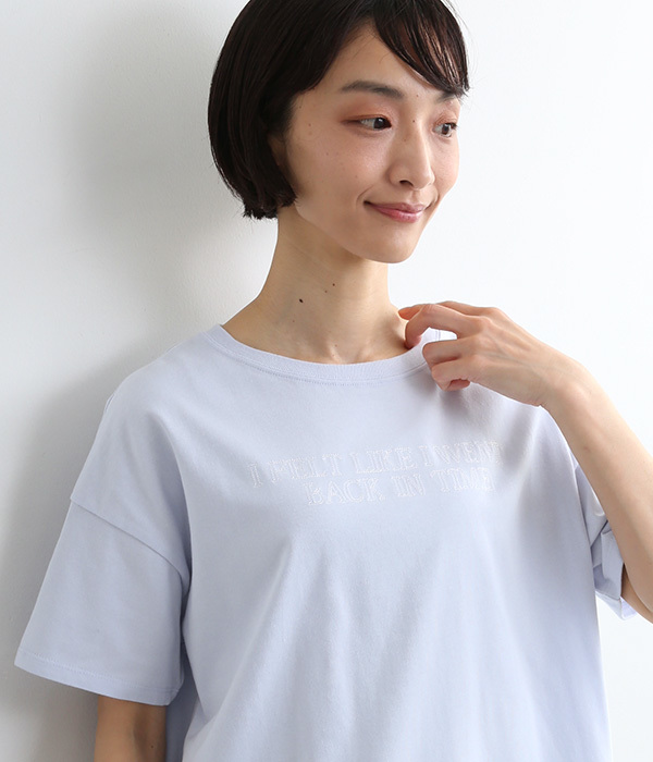 ロゴ刺繍Tシャツ(C・ライトブルー)