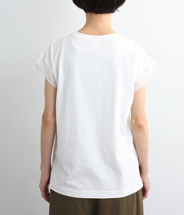 フロントフリルTシャツ(A・オフホワイト)