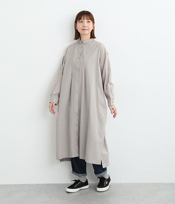 ヨーク切替えシャツワンピース(A・グレー)【再入荷】｜NORTHERN