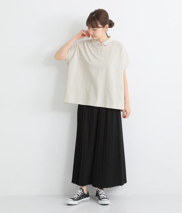ワイドポロプルオーバー(C・アイボリー)