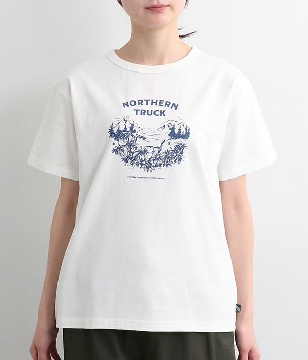 ガーデンイラストTシャツ(A・オフホワイト)