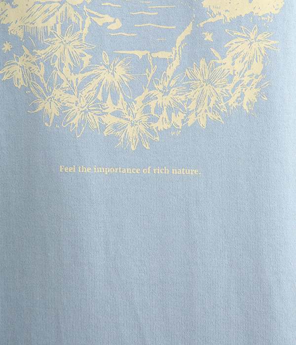 ガーデンイラストTシャツ(B・ライトブルー)