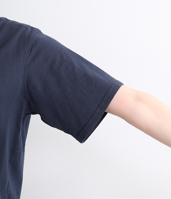 ロゴ刺繍Tシャツ(C・ネイビー)