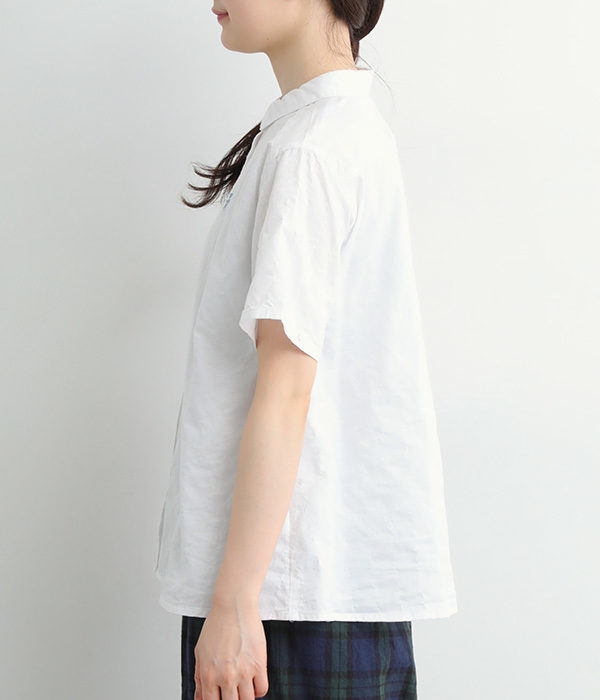 レイニー刺繍入りシャツ(B・オフホワイト)