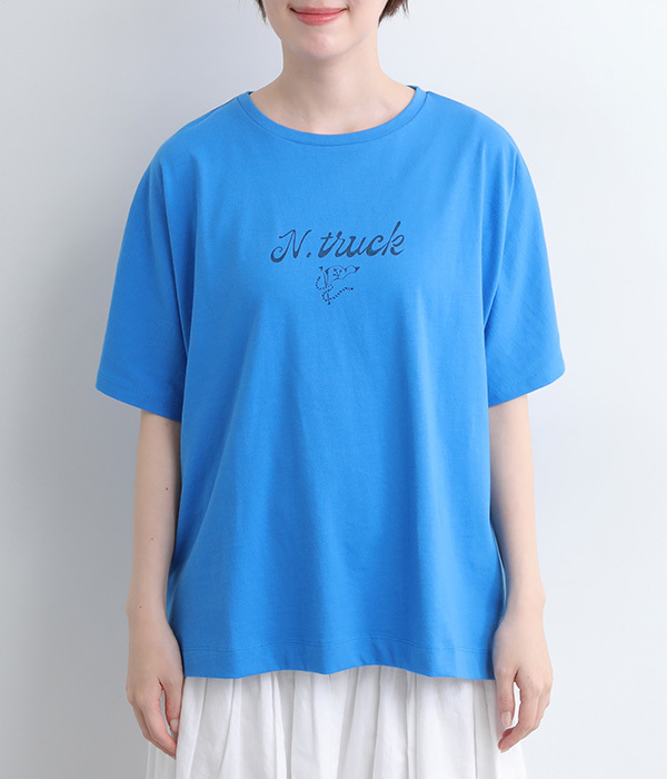 フラッグロゴプリントTシャツ(A・ブルー)