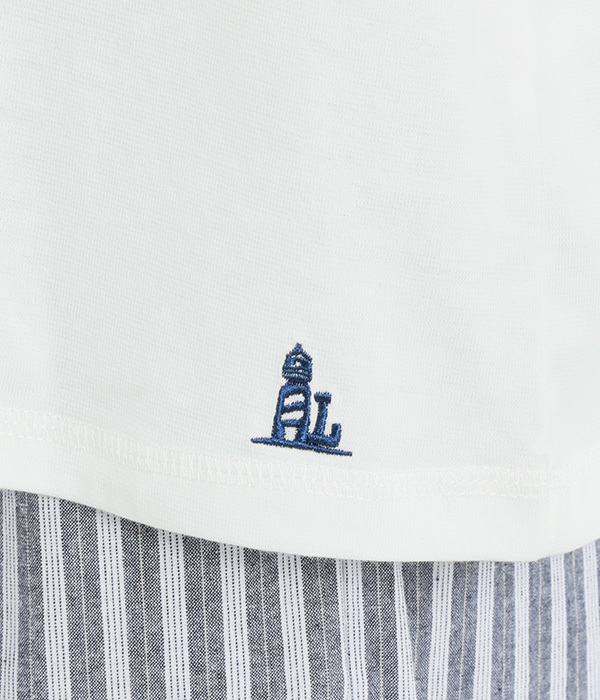 ロゴプリントワイドTシャツ(A・オフホワイト)