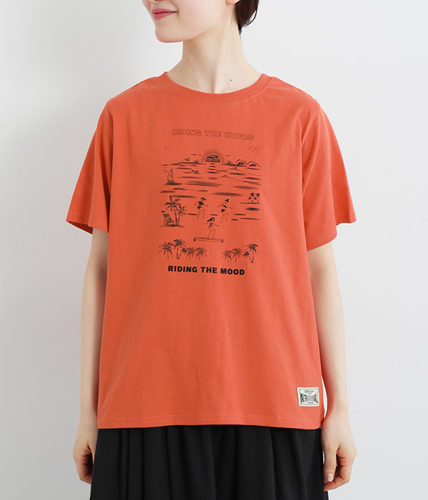 夏のアクティビィティプリントTシャツ(A・レッド)