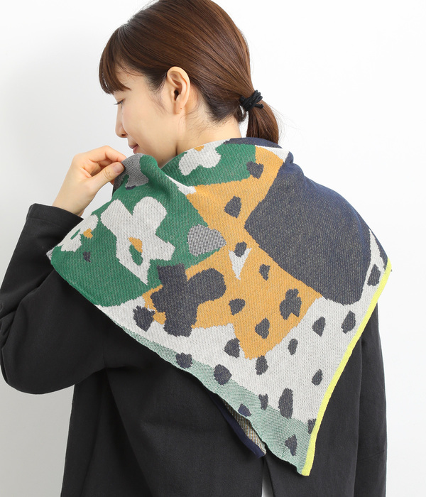 【送料込】 コットンニットスカーフ(B・グレージュ)【再入荷】｜nume（ヌメ 小物