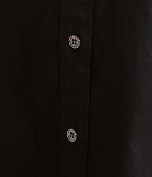 コットンタイプライター　パッチワークシャツ(B・ブラック)