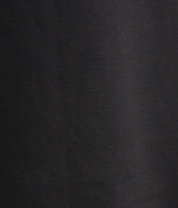 コットンリネン　ボートネックシャツ(B・ブラック)