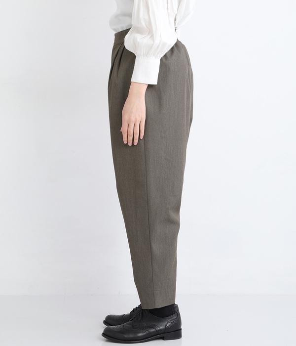 ストレッチレーヨン　テーパードパンツ(A・グレー)
