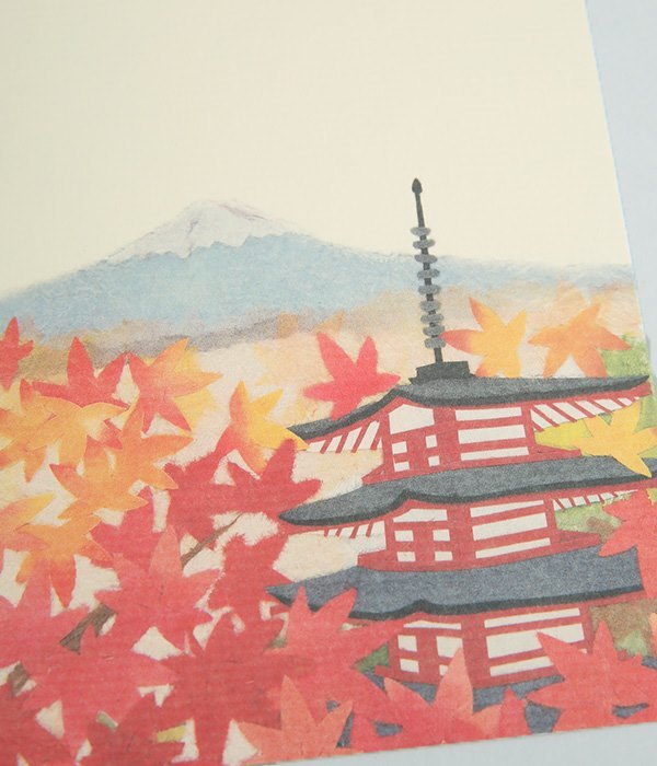 季節のはがき　秋の富士　5枚セット(カラー1)