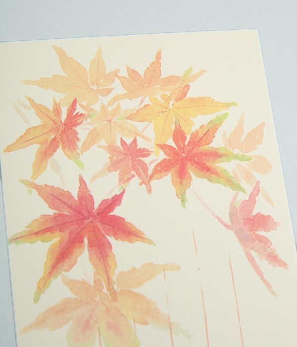 季節のはがき　紅葉がさね　5枚セット(カラー1)