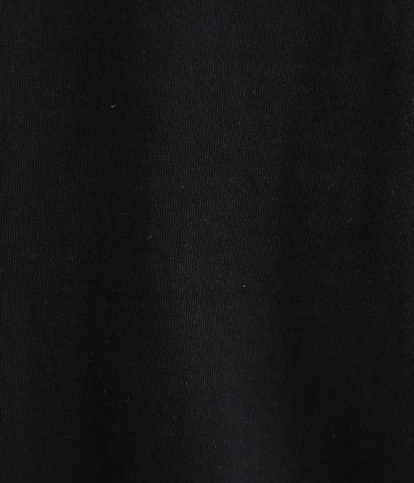 刺繍レース袖バルーンシャーリング6分袖プルオーバー(B・ブラック)