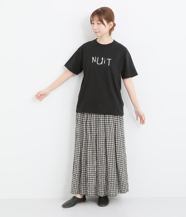 ロゴ刺繍Tシャツ(B・ブラック)