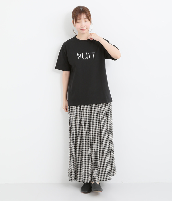 ロゴ刺繍Tシャツ(B・ブラック)