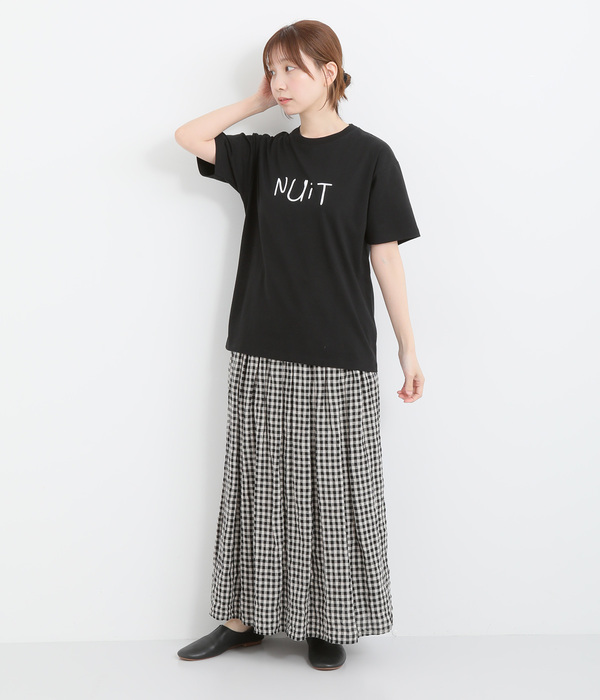 ロゴ刺繍Tシャツ(B・ブラック)