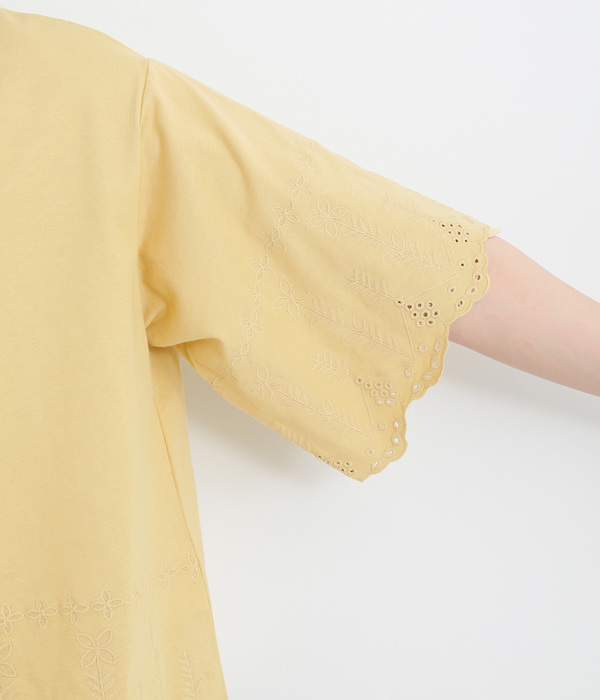 スカラップ刺繍プルオーバー(B・ブラック)