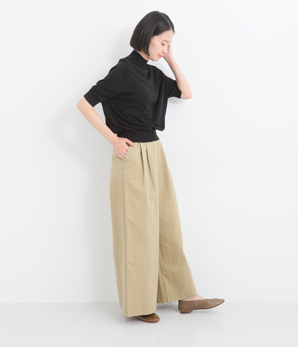 2タックワイドパンツ(A・ベージュ)