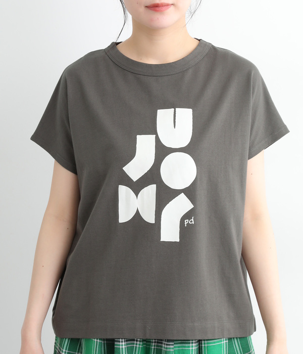 アートプリントTシャツ(B・チャコール)
