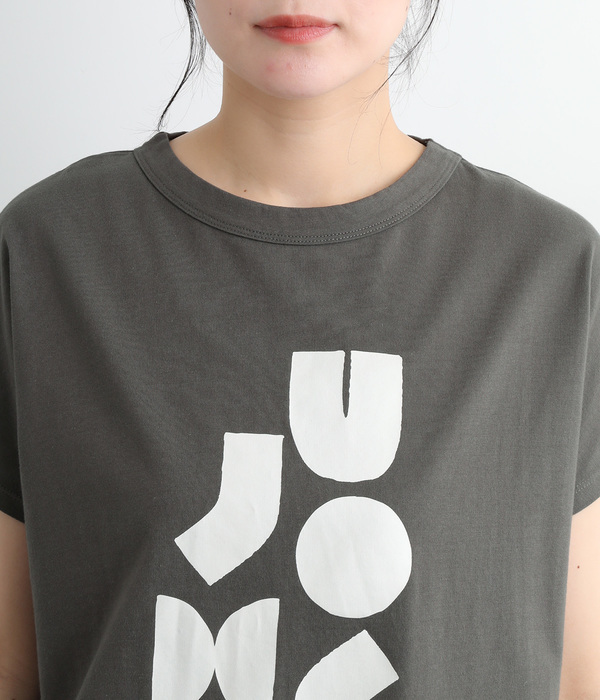 アートプリントTシャツ(B・チャコール)