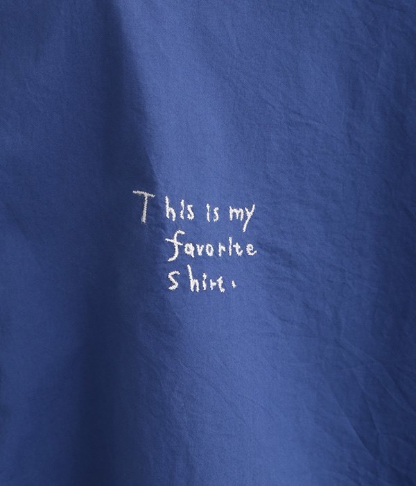 favorite刺繍オーバーサイズシャツ(B・ブルー)