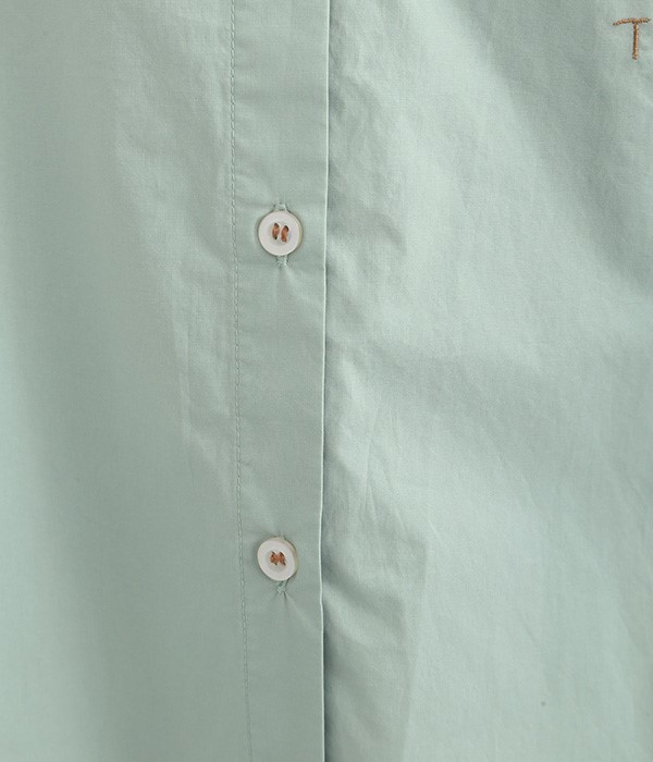 favorite刺繍オーバーサイズシャツ(C・ライトブルー)