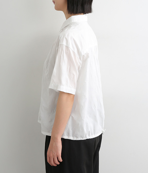 塩縮ドットプリントシャツ(A・オフホワイト)