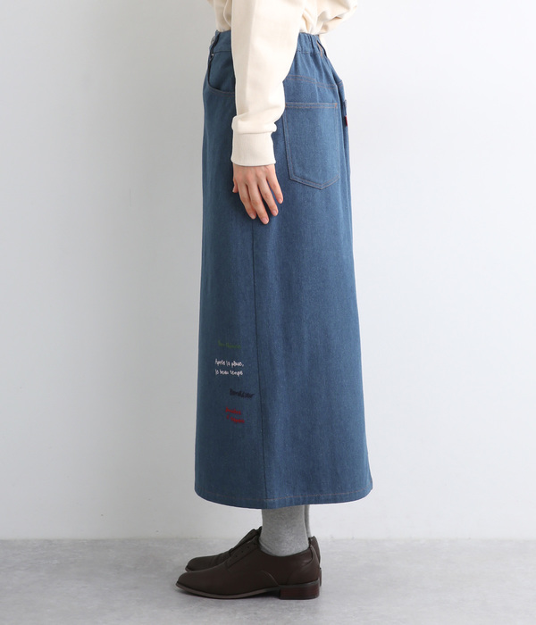 メッセージ刺繍ナロースカート(C・フェード)