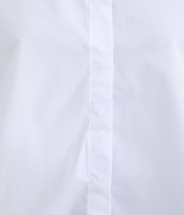 ブロード　フリルカラーシャツ(A・ホワイト)